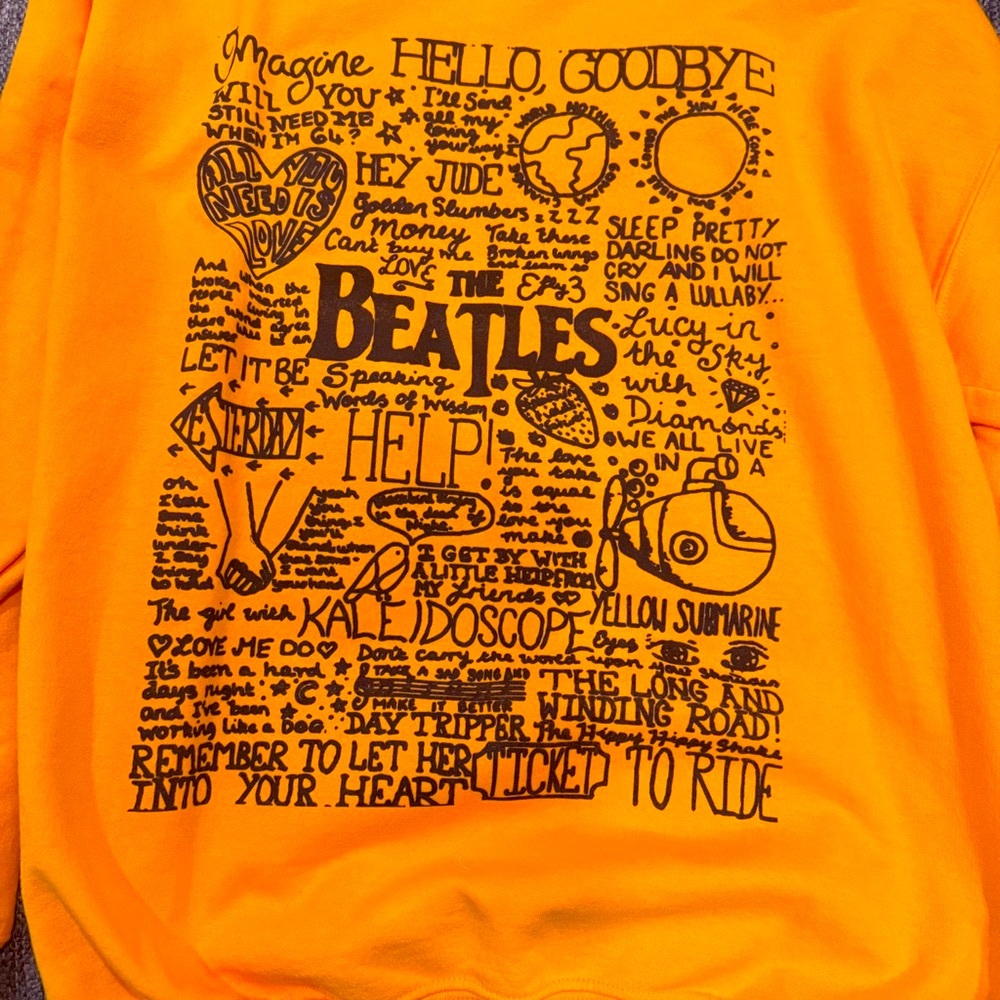 The Beatles Sweatshirt with all different songs